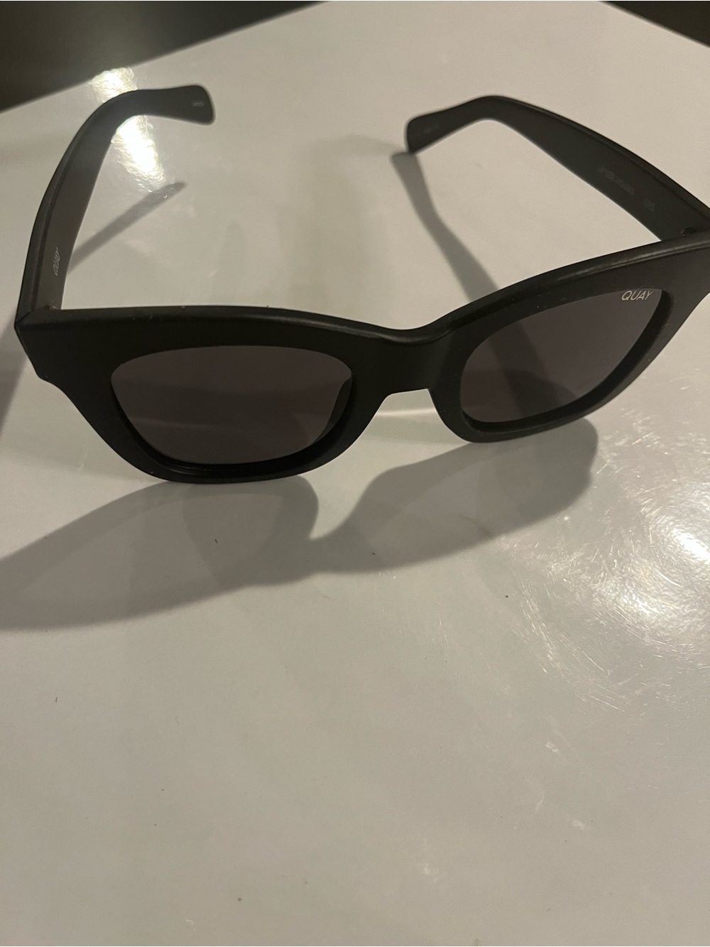 QUAY Black After Hours 125 Black Matte Square Sunglasses New No CASE